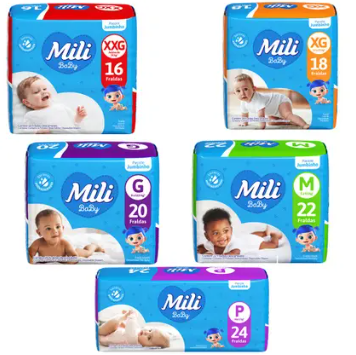 Fralda Mili Baby - Tamanhos